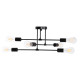 Φωτιστικο οροφησ πολυφωτο lighty hm7427.11 μεταλλο σε μαυρο 51x51x23υεκ. **