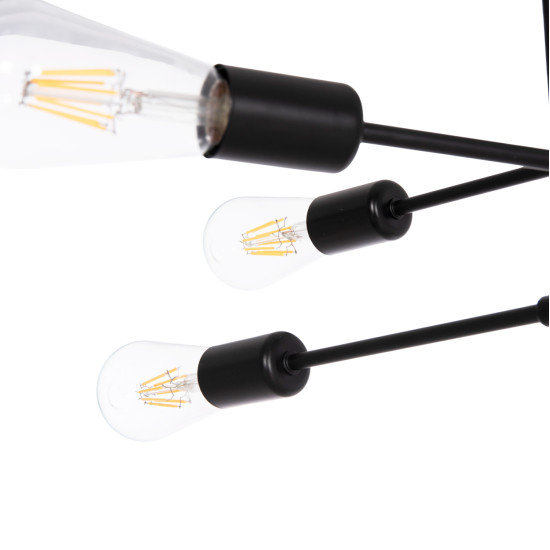 Φωτιστικο οροφησ πολυφωτο lighty hm7427.11 μεταλλο σε μαυρο 51x51x23υεκ. **