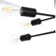 Φωτιστικο οροφησ πολυφωτο lighty hm7427.11 μεταλλο σε μαυρο 51x51x23υεκ. **