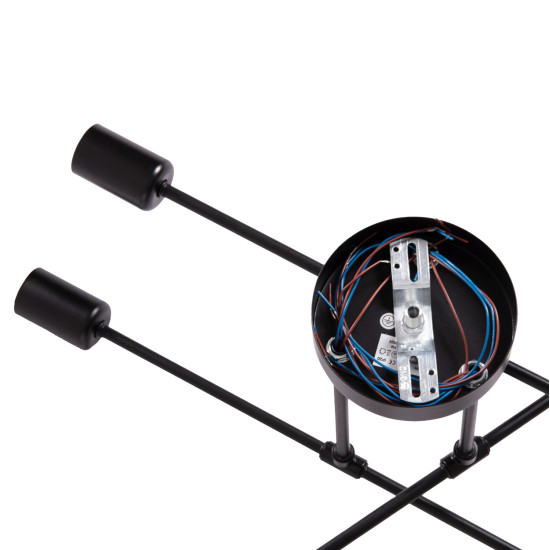 Φωτιστικο οροφησ πολυφωτο lighty hm7427.11 μεταλλο σε μαυρο 51x51x23υεκ. **