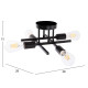 Φωτιστικο οροφησ πολυφωτο lighty hm7428.11 μεταλλο σε μαυρο 28x28x15υεκ. **