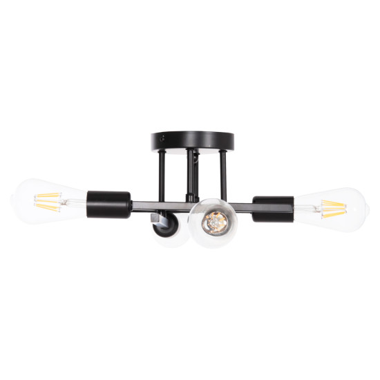 Φωτιστικο οροφησ πολυφωτο lighty hm7428.11 μεταλλο σε μαυρο 28x28x15υεκ. **
