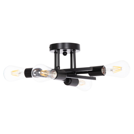 Φωτιστικο οροφησ πολυφωτο lighty hm7428.11 μεταλλο σε μαυρο 28x28x15υεκ. **