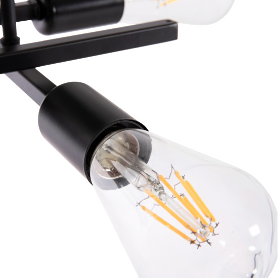 Φωτιστικο οροφησ πολυφωτο lighty hm7428.11 μεταλλο σε μαυρο 28x28x15υεκ. **