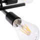 Φωτιστικο οροφησ πολυφωτο lighty hm7428.11 μεταλλο σε μαυρο 28x28x15υεκ. **