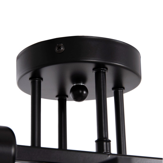 Φωτιστικο οροφησ πολυφωτο lighty hm7428.11 μεταλλο σε μαυρο 28x28x15υεκ. **