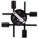 Φωτιστικο οροφησ πολυφωτο lighty hm7428.11 μεταλλο σε μαυρο 28x28x15υεκ. **