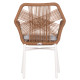 Πολυθρονα topin hm6048.11 αλουμινιο λευκο-p.e. rattan μπεζ 59x63x81υεκ **