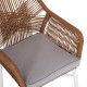 Πολυθρονα topin hm6048.11 αλουμινιο λευκο-p.e. rattan μπεζ 59x63x81υεκ **