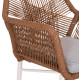 Πολυθρονα topin hm6048.11 αλουμινιο λευκο-p.e. rattan μπεζ 59x63x81υεκ **