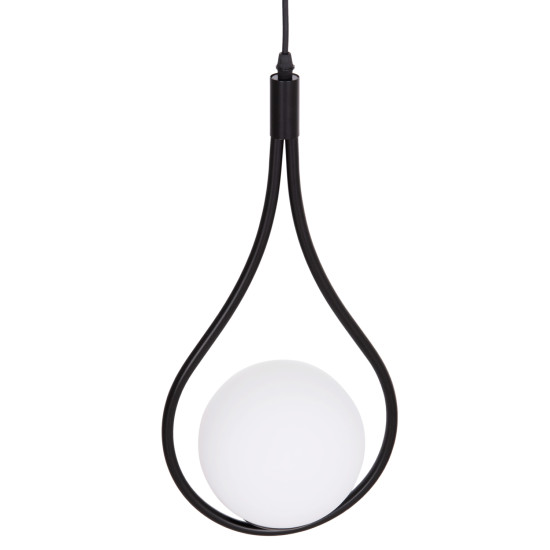Φωτιστικο οροφησ droplet hm7503.11 μεταλλο σε μαυρο-λευκοσ γλομποσ 23,5x12x147υεκ. **