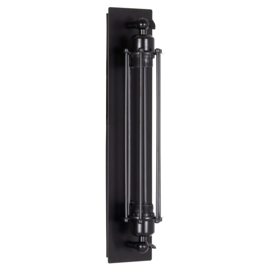 Απλικα τοιχου 2φωτη beacon hm4463 μεταλλο σε μαυρο 10x10x47υεκ. **