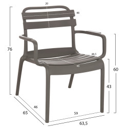 Πολυθρονα σαλονιου πολυπροπυλενιου korver hm6333.05 dark olive green 63.5x65x76υεκ. ** Πολυθρονα σαλονιου πολυπροπυλενιου korver hm6333.05 dark olive green 63.5x65x76υεκ. **