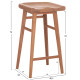 Σκαμπο μπαρ bolmar hm18108 ξυλο τεακ σε φυσικο 40.5x44x74υεκ. **