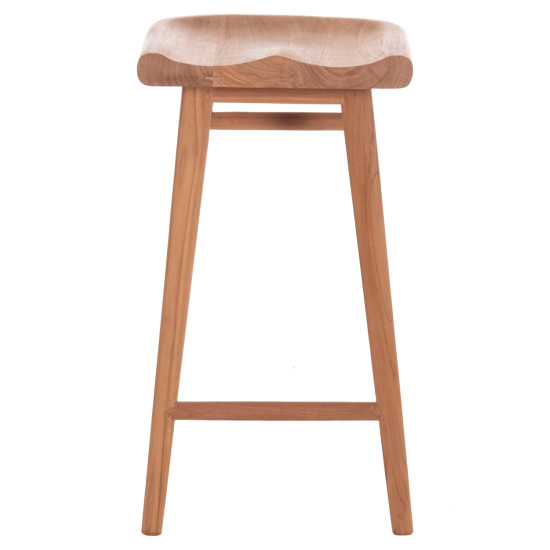 Σκαμπο μπαρ bolmar hm18108 ξυλο τεακ σε φυσικο 40.5x44x74υεκ. **