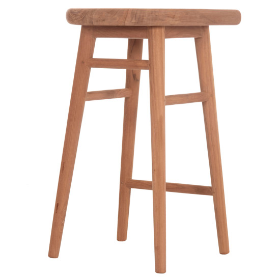 Σκαμπο μπαρ bolmar hm18108 ξυλο τεακ σε φυσικο 40.5x44x74υεκ. **