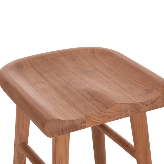 Σκαμπο μπαρ bolmar hm18108 ξυλο τεακ σε φυσικο 40.5x44x74υεκ. **