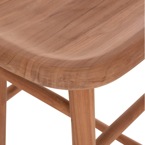 Σκαμπο μπαρ bolmar hm18108 ξυλο τεακ σε φυσικο 40.5x44x74υεκ. **
