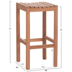 Σκαμπο μπαρ nikol hm18109 ξυλο τεακ σε φυσικο 40x40x77υεκ. ** Σκαμπο μπαρ nikol hm18109 ξυλο τεακ σε φυσικο 40x40x77υεκ. **