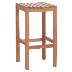 Σκαμπο μπαρ nikol hm18109 ξυλο τεακ σε φυσικο 40x40x77υεκ. **
