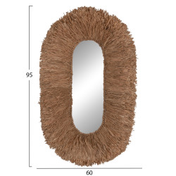 Καθρεπτησ τοιχου οβαλ hm4711 πλαισιο ινεσ σιζαλ σε χρωμα φυσικο 95x60x15(πάχος)εκ. ** Καθρεπτησ τοιχου οβαλ hm4711 πλαισιο ινεσ σιζαλ σε χρωμα φυσικο 95x60x15(πάχος)εκ. **