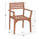 ΠΟΛΥΘΡΟΝΑ ΕΞΩΤ.ΧΩΡΟΥ ERMIONI HM18129 ΞΥΛΟ TEAK--ΦΥΣΙΚΟ ΧΡΩΜΑ 60x59x84Υεκ. - 2τεμ **