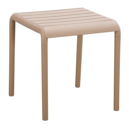 Τραπεζακι τετραγωνο korver hm6335.04 πολυπροπυλενιο σε καπουτσινο 45x45x47υεκ. **