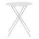 Τραπεζι ζαππειου πτυσσομενο στρογγυλο sophie hm6336.01 μεταλλικο λευκο φ60x70υεκ. **