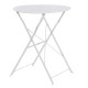Τραπεζι ζαππειου πτυσσομενο στρογγυλο sophie hm6336.01 μεταλλικο λευκο φ60x70υεκ. **