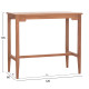 Τραπεζι μπαρ cranston hm18111 ξυλο τεακ--φυσικο χρωμα 120x60x105υεκ. **