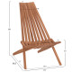 Πολυθρονα lounge πτυσσομενη shigao hm18112 ξυλο teak--φυσικο 61x88.5x89υεκ. **