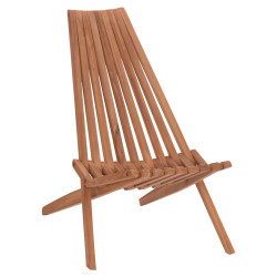 Πολυθρονα lounge πτυσσομενη shigao hm18112 ξυλο teak--φυσικο 61x88.5x89υεκ. **