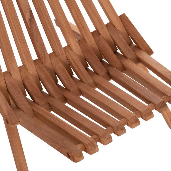 Πολυθρονα lounge πτυσσομενη shigao hm18112 ξυλο teak--φυσικο 61x88.5x89υεκ. **