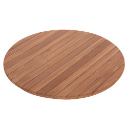 Επιφανεια τραπεζιου στρογγυλη hm18134 ξυλο teak--φυσικο φ80x4(πάχος)εκ. **