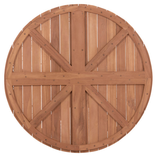 Επιφανεια τραπεζιου στρογγυλη hm18134 ξυλο teak--φυσικο φ80x4(πάχος)εκ. **