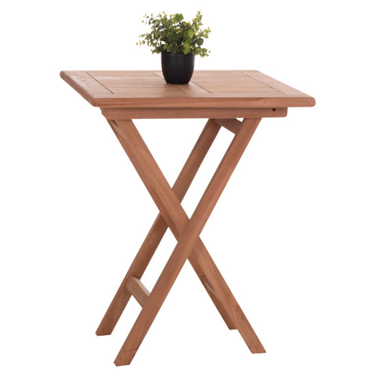 Τραπεζι σκηνοθετη τετραγωνο eris hm18118 ξυλο teak--φυσικο 60x60x75υεκ. **