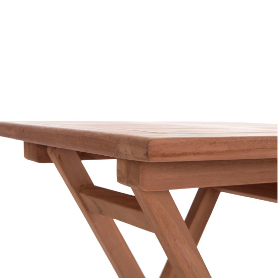 Τραπεζι σκηνοθετη τετραγωνο eris hm18118 ξυλο teak--φυσικο 60x60x75υεκ. **