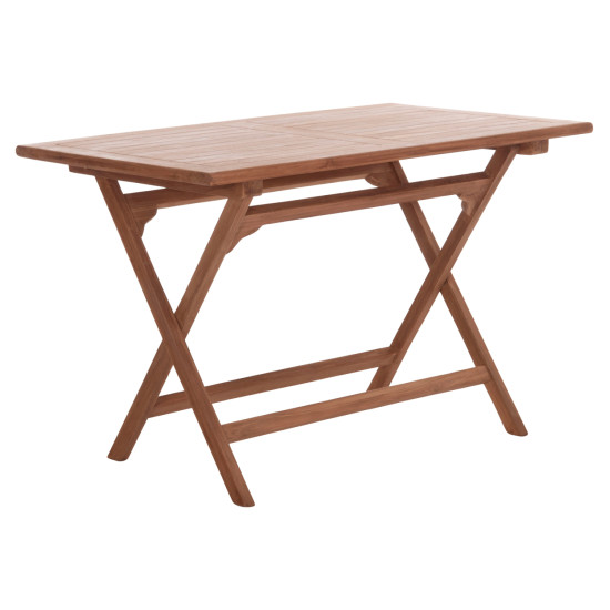 Τραπεζι πτυσσομενο ορθογωνιο eris hm18117 ξυλο teak--φυσικο 120x70x76υεκ. **