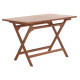 Τραπεζι πτυσσομενο ορθογωνιο eris hm18117 ξυλο teak--φυσικο 120x70x76υεκ. **