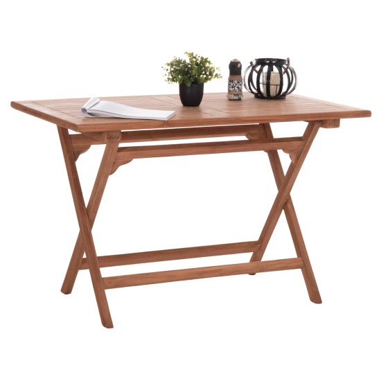Τραπεζι πτυσσομενο ορθογωνιο eris hm18117 ξυλο teak--φυσικο 120x70x76υεκ. **