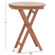 Τραπεζι σκηνοθετη στρογγυλο heidel hm18120 ξυλο teak--φυσικο φ60x75υεκ. **
