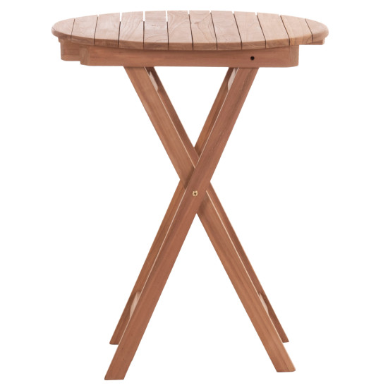 Τραπεζι σκηνοθετη στρογγυλο heidel hm18120 ξυλο teak--φυσικο φ60x75υεκ. **