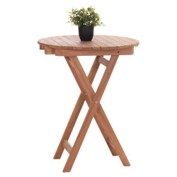 Τραπεζι σκηνοθετη στρογγυλο heidel hm18120 ξυλο teak--φυσικο φ60x75υεκ. **