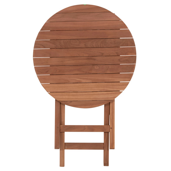 Τραπεζι σκηνοθετη στρογγυλο heidel hm18120 ξυλο teak--φυσικο φ60x75υεκ. **