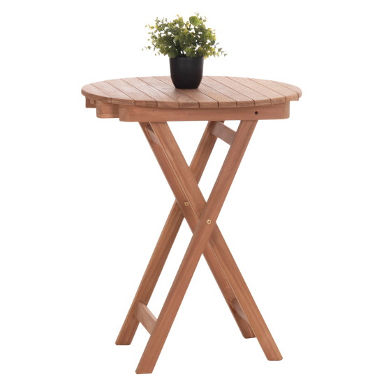 Τραπεζι σκηνοθετη στρογγυλο heidel hm18120 ξυλο teak--φυσικο φ60x75υεκ. **