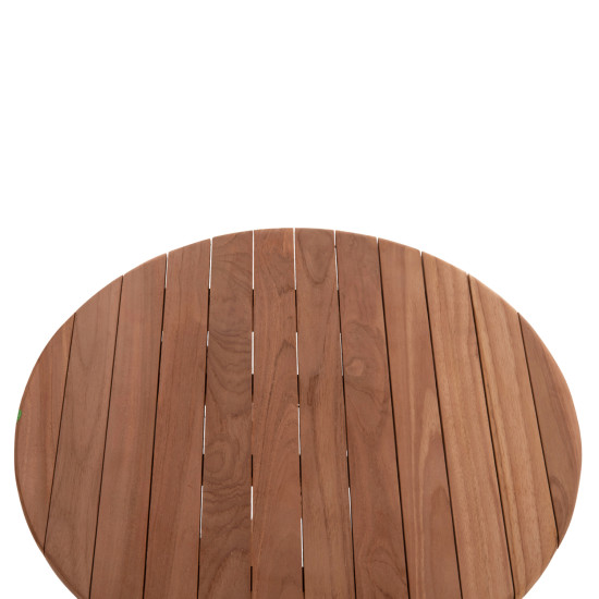 Τραπεζι σκηνοθετη στρογγυλο heidel hm18120 ξυλο teak--φυσικο φ60x75υεκ. **