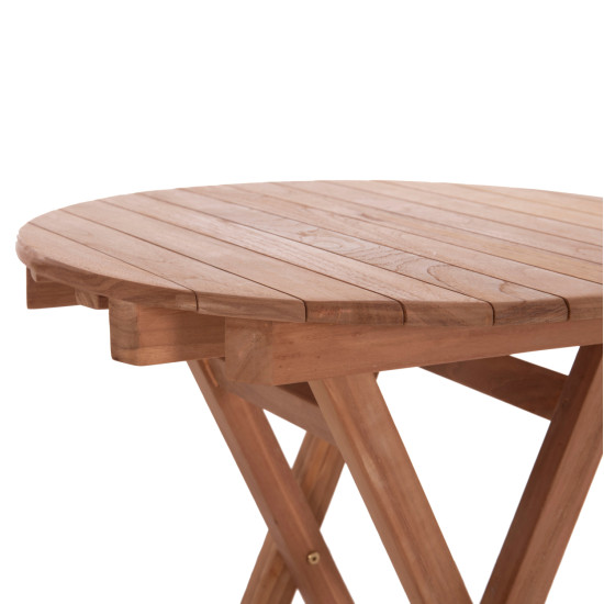 Τραπεζι σκηνοθετη στρογγυλο heidel hm18120 ξυλο teak--φυσικο φ60x75υεκ. **