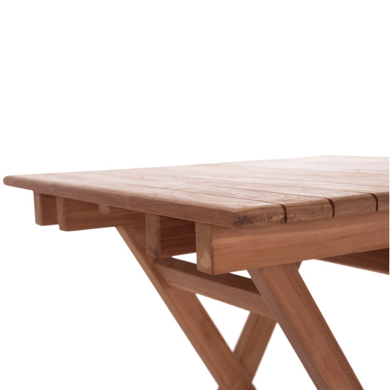 Τραπεζι σκηνοθετη τετραγωνο heidel hm18121 ξυλο teak--φυσικο 60x60x75υεκ. **