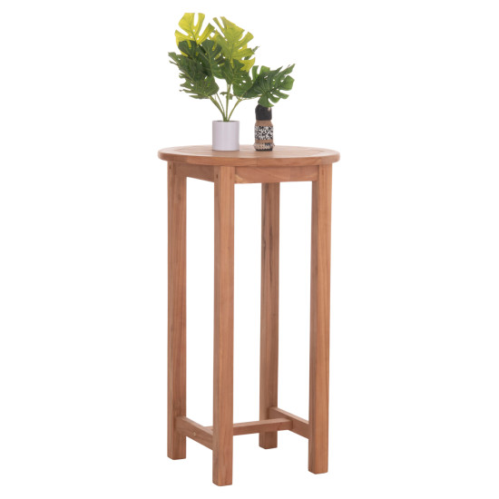 Τραπεζι/σταντ μπαρ στρογγυλο presscot hm18114 ξυλο teak--φυσικο φ60x105υεκ. **