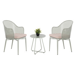 Σετ lounge 3tmx εξ.χωρου orego hm21107.06 αλουμινιο & μεταλλο σε φυστικι **